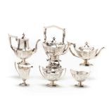 Gorham "Plymouth - Engraved" Sterling Silver Tea & Coffee Service