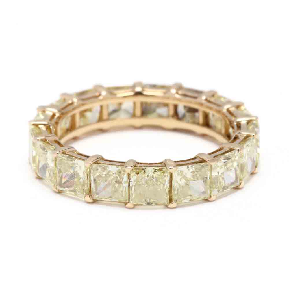 Gold and Fancy Color Diamond Eternity Band - Image 2 of 3