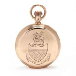 Antique 18KT Gold Hunter Case Pocket Watch, American Watch Co.