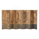 A Korean Ten-Panel Folding Screen of Immortals