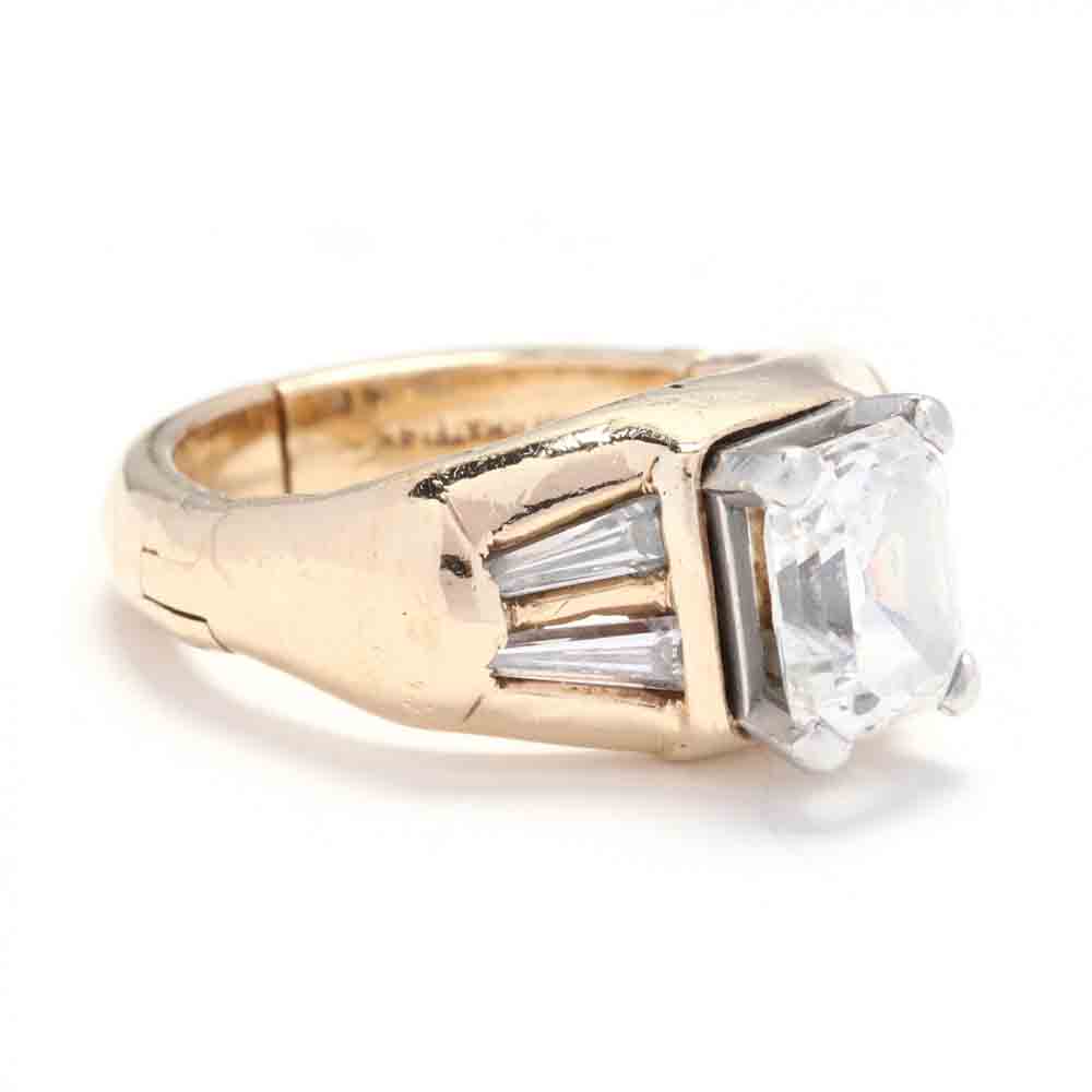 Emerald Cut Diamond Ring - Image 2 of 5