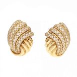 18KT Gold and Diamond Earrings, Henry Dunay