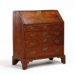 New England Chippendale Slant Front Tiger Maple Desk