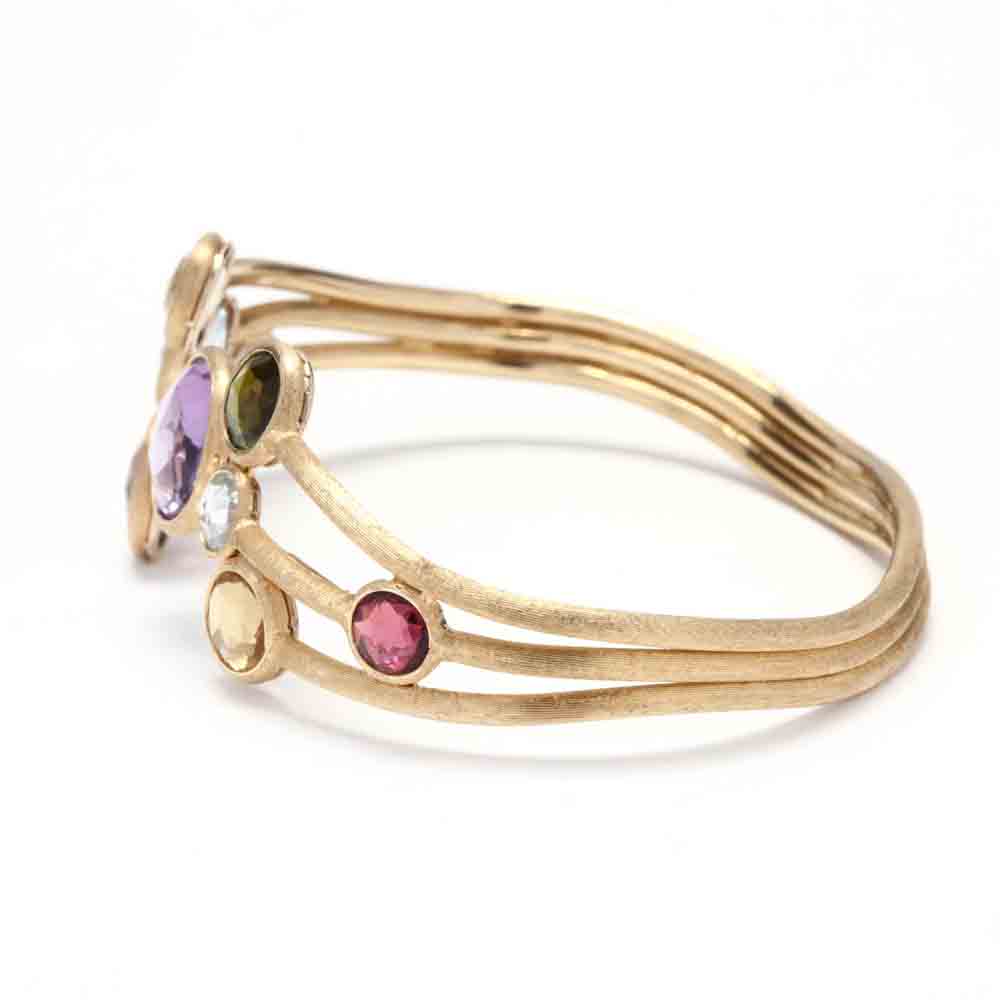 18KT Gold and Multi-Gemstone "Jaipur" Cuff Bracelet, Marco Bicego - Image 4 of 6