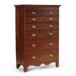 Southern Federal Walnut Tall Chest of Drawers