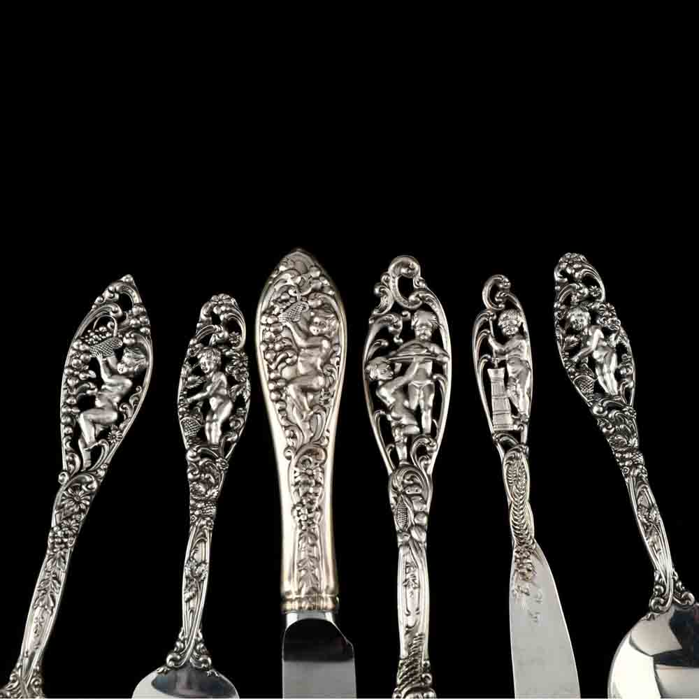 Dominick & Haff "Labors of Cupid" Sterling Silver Flatware - Image 2 of 4