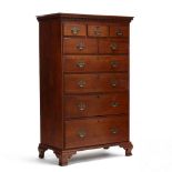 Southern Chippendale Walnut Tall Chest of Drawers