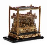 A Chinese Lacquered and Gilt Coffer