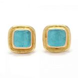 19KT Gold and Venetian Glass Earrings, Elizabeth Locke