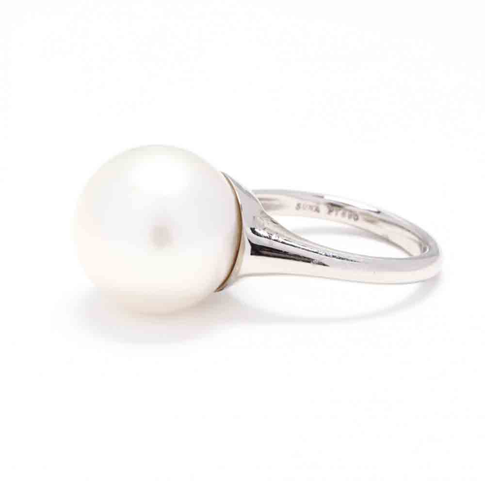 Platinum and South Sea Pearl Ring, Suna Brothers - Image 5 of 6