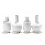 Four Chinese White Porcelain Vases