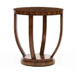 att. Theodore Alexander, Modern Rosewood Veneer Center Table