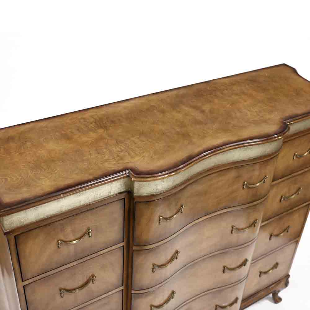 Theodore Alexander, Italianate Burlwood Block Front Chest of Drawers - Image 2 of 9