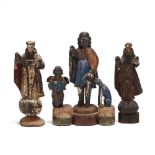 Three Antique Santos Figures