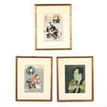 Three Japanese Woodblock Prints