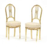 Pair of Louis XVI Style Gilt Ballroom Chairs
