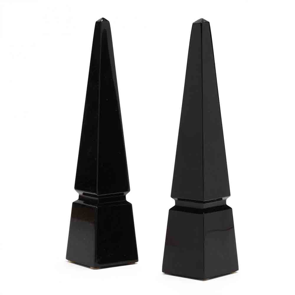 Baccarat, Pair of Noire Crystal Obelisks - Image 3 of 5