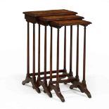 Theodore Alexander, Set of Three Burlwood Nesting Tables