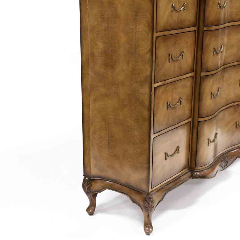 Theodore Alexander, Italianate Burlwood Block Front Chest of Drawers - Image 3 of 9