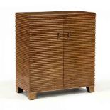 att. Theodore Alexander, Art Deco Style Figured Wood Bar Cabinet