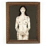 RenÃ© RabadÃ¡n Nishimura (Mexican, 20th/21st Century), Standing Nude Figure