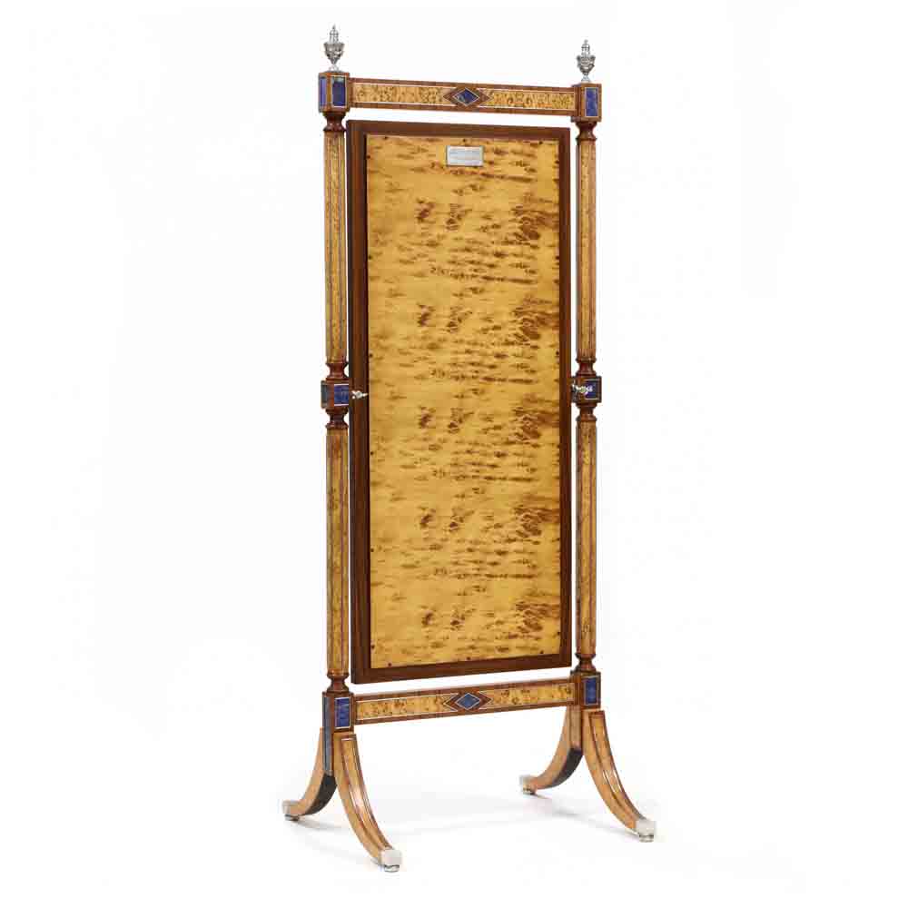 Theodore Alexander, Hermitage Collection , Lapis Inlaid Cheval Mirror - Image 4 of 5