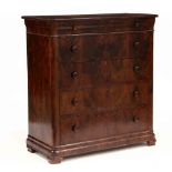 An Antique American Classical Mahogany Chest of Drawers
