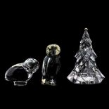 Baccarat Crystal Christmas Tree and Owls