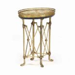 Theodore Alexander, Brass and Marble Gueridon Table