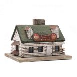 Folk Art Cabin Bird House Famous "Lexington Style Bar B Que"