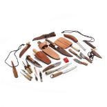 Collection of Side Knives and Novelty Blades