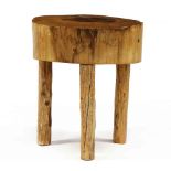 Large Round Butcher Block Table