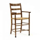 Tall Slat Back Weavers Chair