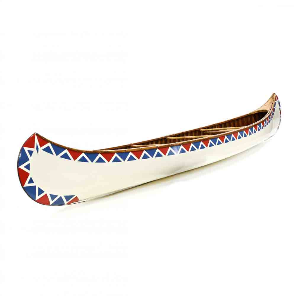 Antique Old Town 17 Foot Painted Canoe - Image 6 of 7