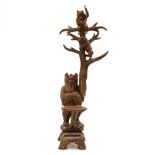 Large Black Forest Style Carved Hall Tree