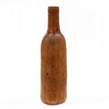 Monumental Hand-Carved Wooden Wine Bottle