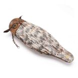 A Folky Double Sided Horned Owl Decoy