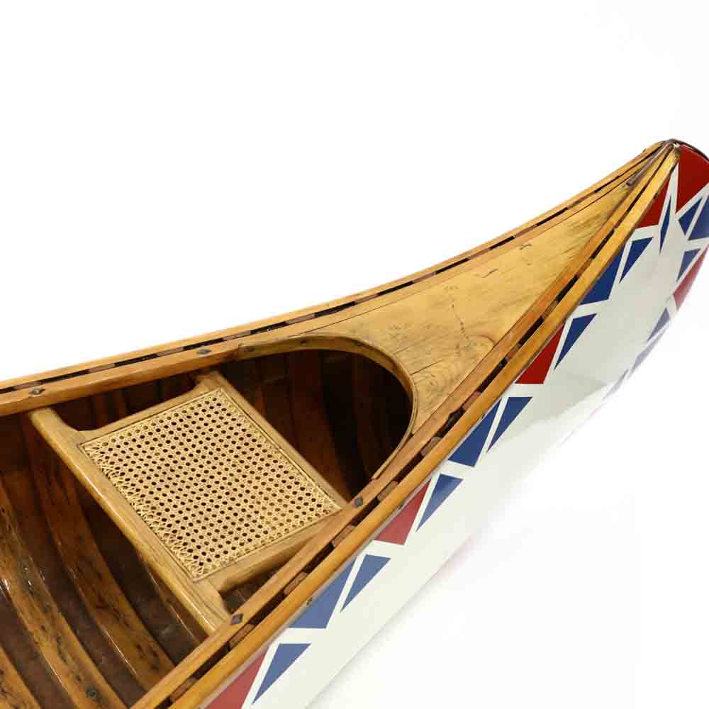 Antique Old Town 17 Foot Painted Canoe - Image 4 of 7