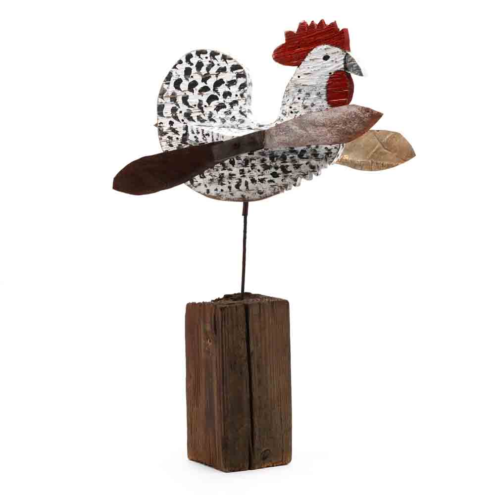 Folk Art Rooster Whirligig