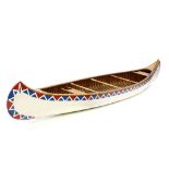 Antique Old Town 17 Foot Painted Canoe