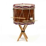 Large Wooden Marching Drum