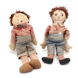 Two Early Raggedy Andy Dolls