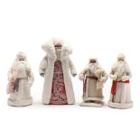 Four Russian Grandfather Frost Figures