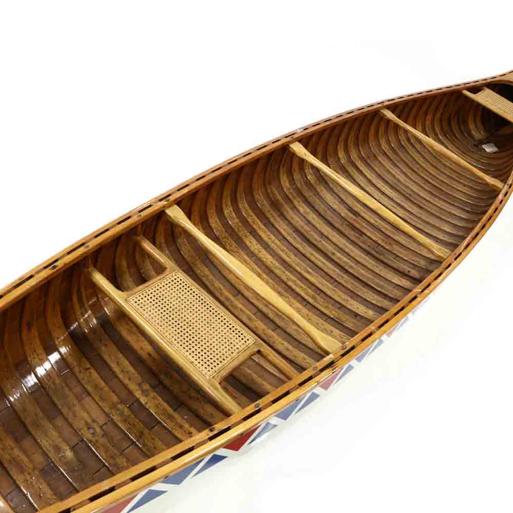 Antique Old Town 17 Foot Painted Canoe - Image 3 of 7