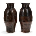 Western NC Pottery, Clyde Gobble (NC, 1932-2014), Pair of Floor Vases