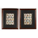 Two Framed Groups of Native American Tobacco Silks