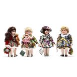 Four Bob Timberlake Collectible Dolls, Designed by Bette Ball