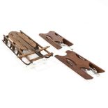 Three Wooden Child's Sleds