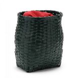 Green Painted Back Pack Basket