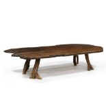 Large Rootwood Slab Top Coffee Table by Rene Swing (NC)